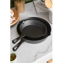 2 Piece Avondale Cast Iron Fry Pan Set